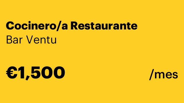 Cocinero/a Restaurante