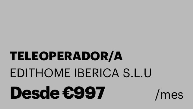 TELEOPERADOR/A