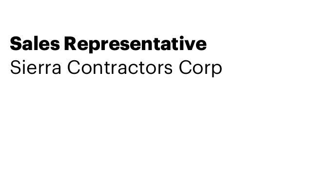 Sales Representative
