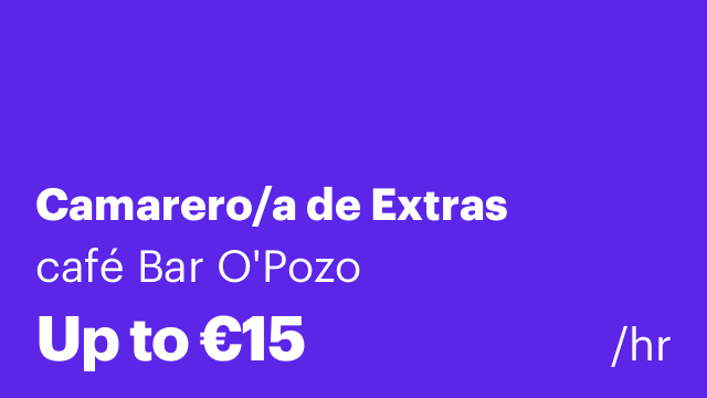 Camarero/a de Extras