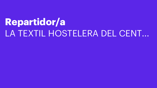 Repartidor/a