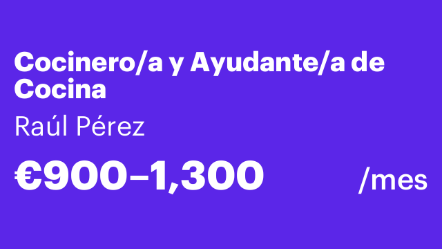 Cocinero/a y Ayudante/a de Cocina