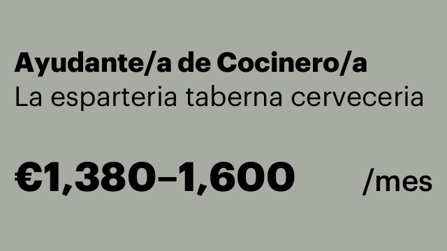 Ayudante/a de Cocinero/a