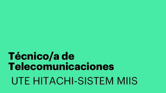 Técnico/a de Telecomunicaciones