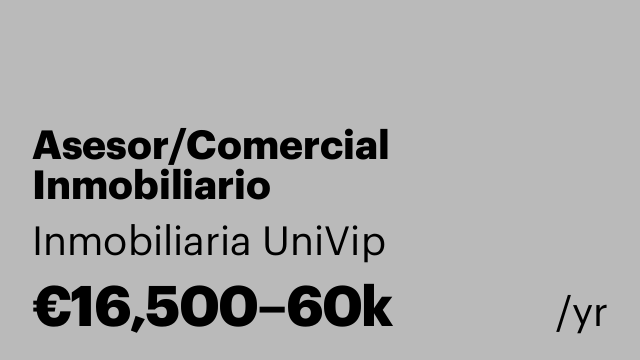 Asesor/Comercial Inmobiliario