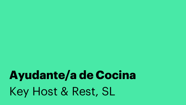Ayudante/a de Cocina