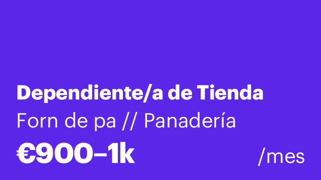 Dependiente/a de Tienda