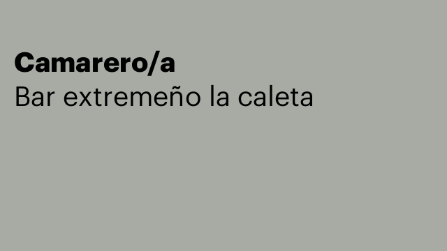 Camarero/a