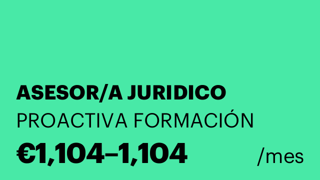 ASESOR/A JURIDICO