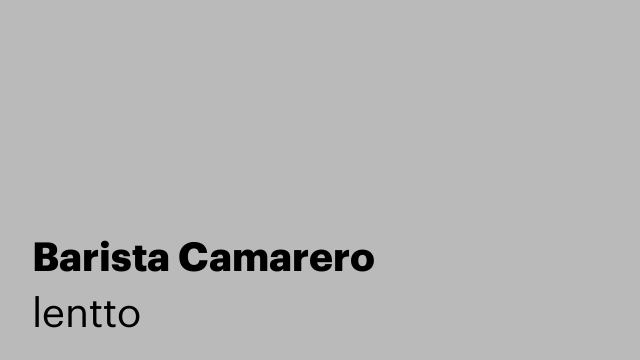 Barista Camarero