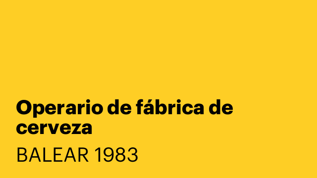 Operario de fábrica de cerveza