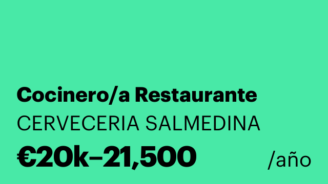 Cocinero/a Restaurante