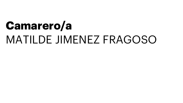 Camarero/a