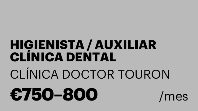 HIGIENISTA / AUXILIAR CLÍNICA DENTAL