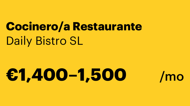 Cocinero/a Restaurante