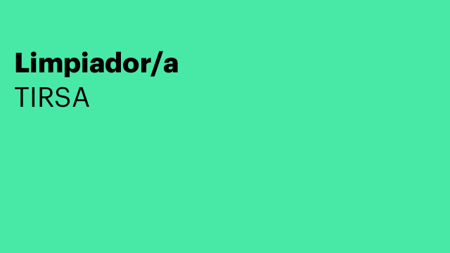 Limpiador/a