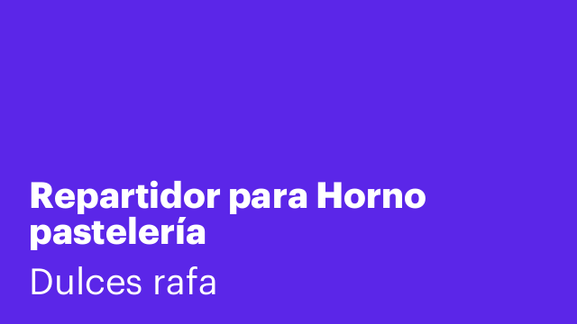 Repartidor para Horno pastelería