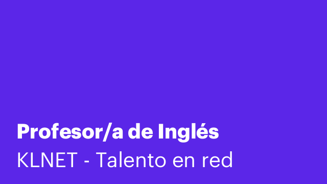 Profesor/a de Inglés