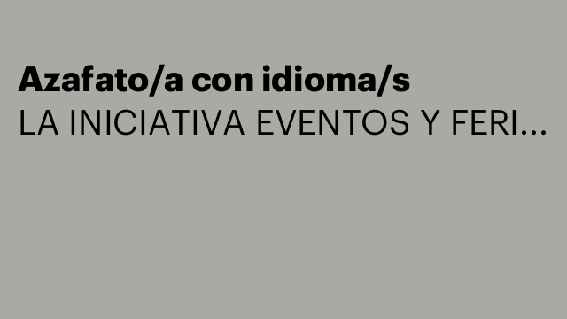 Azafato/a con idioma/s