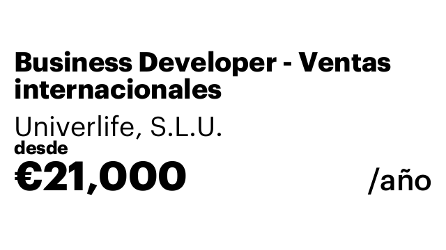 Business Developer - Ventas internacionales