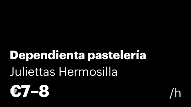 Dependienta pastelería