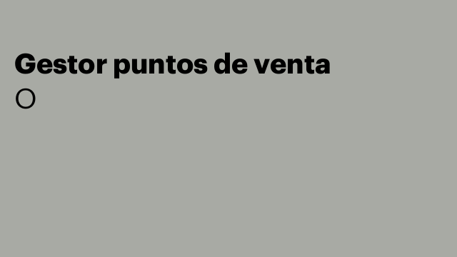 Gestor puntos de venta