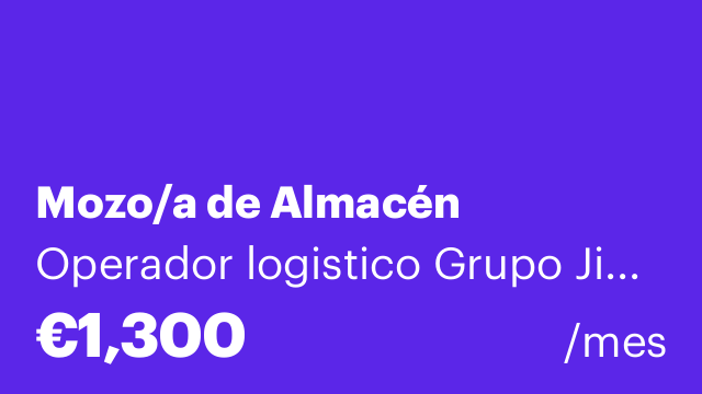 Mozo/a de Almacén