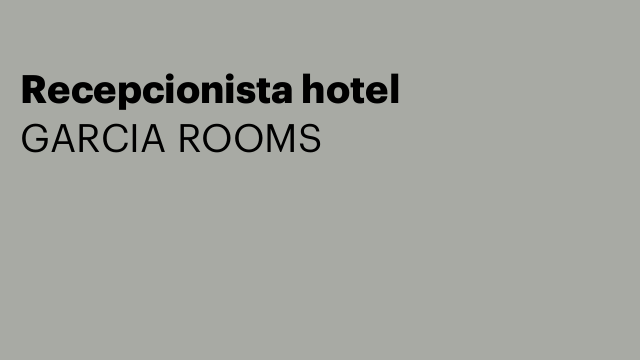 Recepcionista hotel