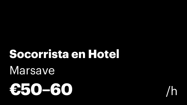 Socorrista en Hotel