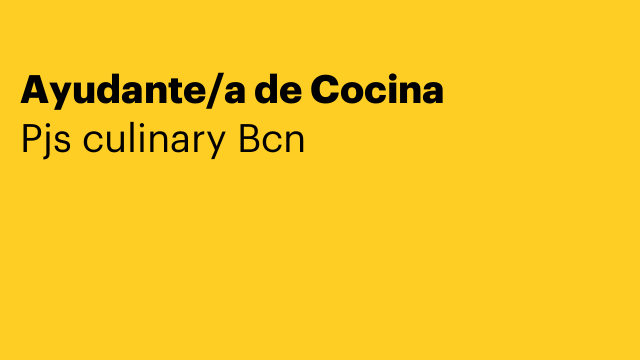 Ayudante/a de Cocina