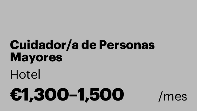Cuidador/a de Personas Mayores