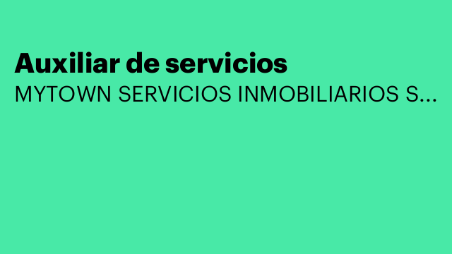 Auxiliar de servicios