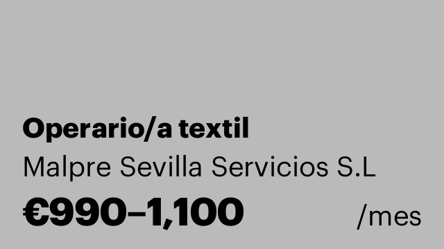 Operario/a textil