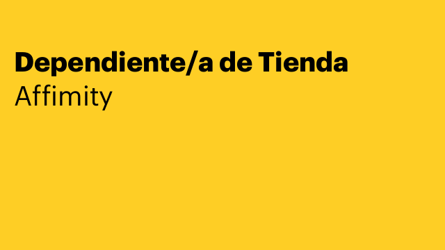 Dependiente/a de Tienda