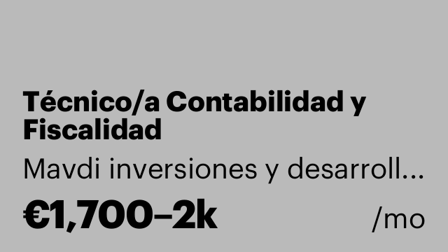 Técnico/a Contabilidad y Fiscalidad