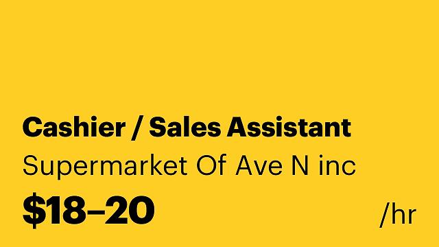 Cashier / Sales Assistant