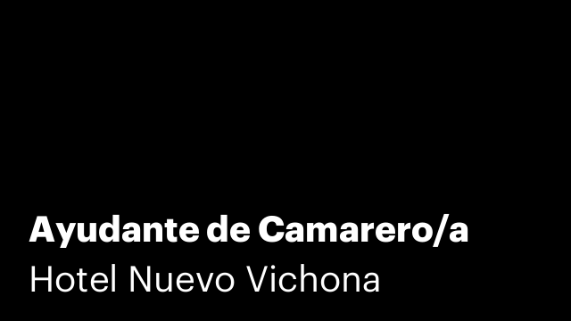 Ayudante de Camarero/a