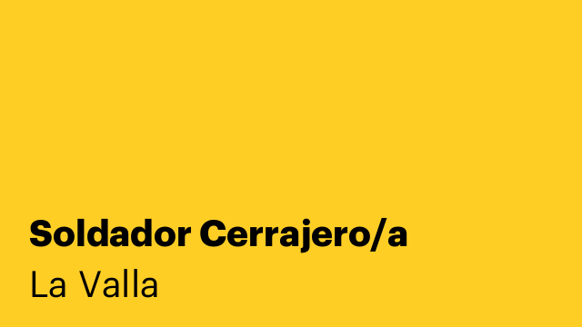 Soldador Cerrajero/a