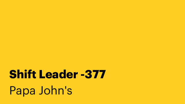 Shift Leader -377