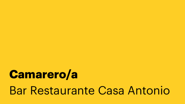 Camarero/a