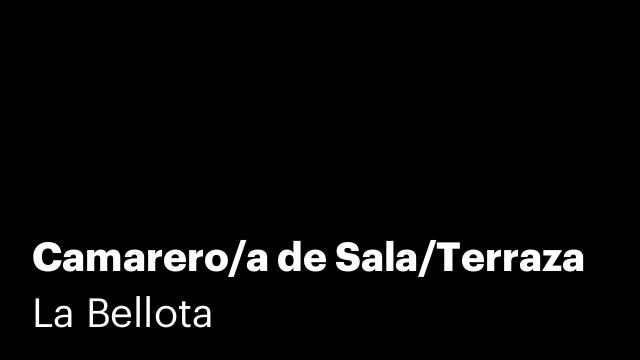 Camarero/a de Sala/Terraza