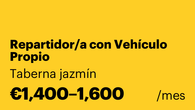 Repartidor/a con Vehículo Propio