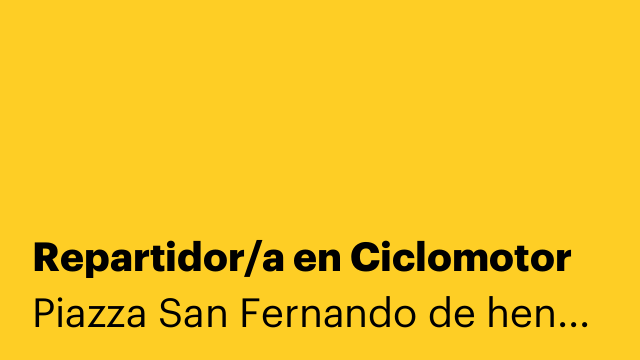 Repartidor/a en Ciclomotor