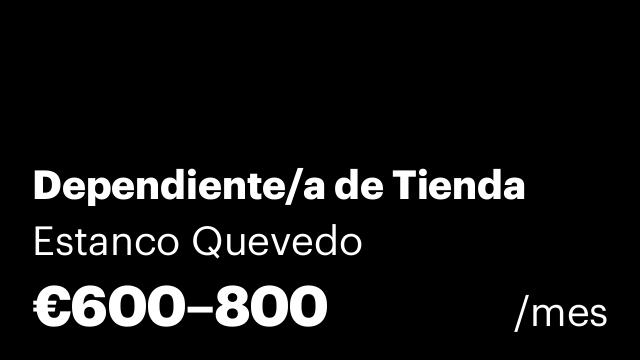 Dependiente/a de Tienda