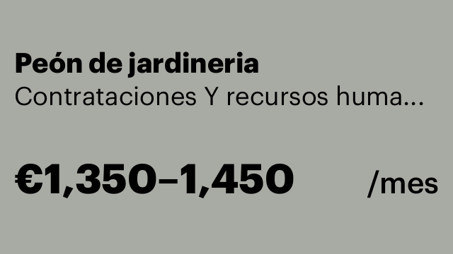 Peón de jardineria