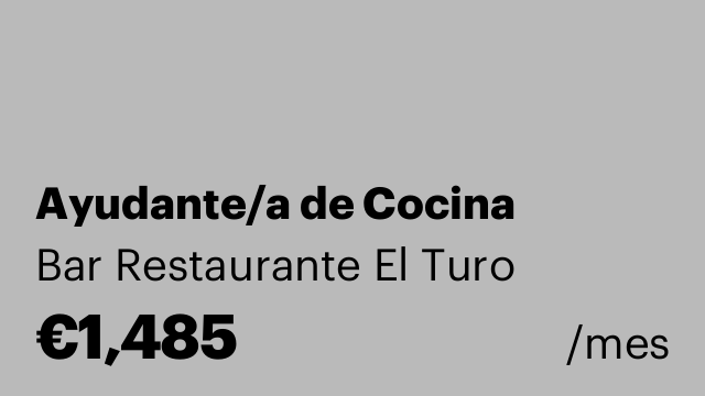 Ayudante/a de Cocina