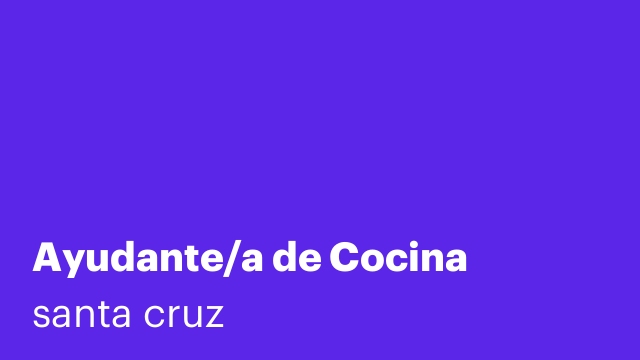 Ayudante/a de Cocina