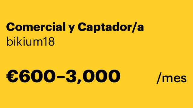 Comercial y Captador/a