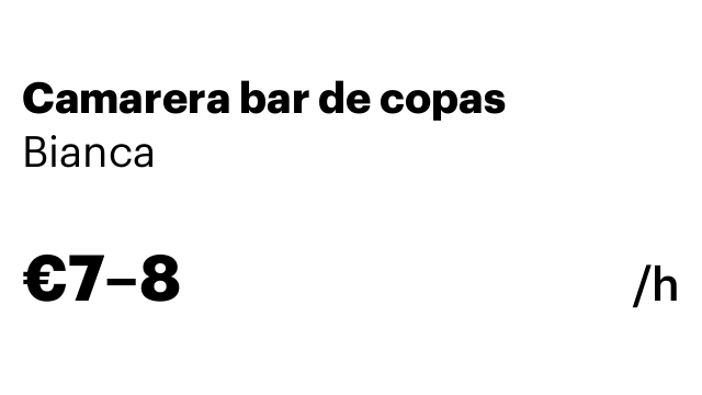 Camarera bar de copas