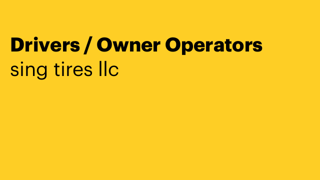 Drivers / Owner Operators